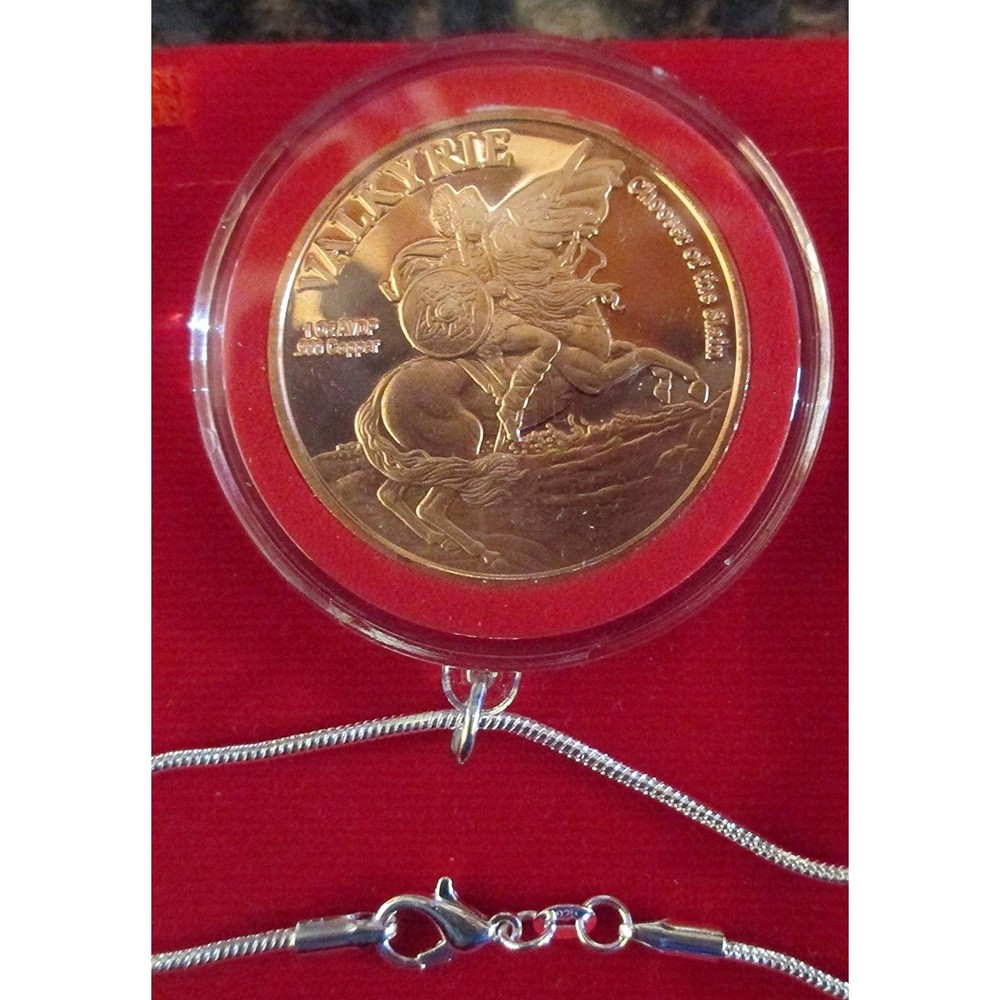 Love Goddess Freya Silver Necklace, Copper Coin, Pendant (Air Tight Capsule) - Picture 2 of 9